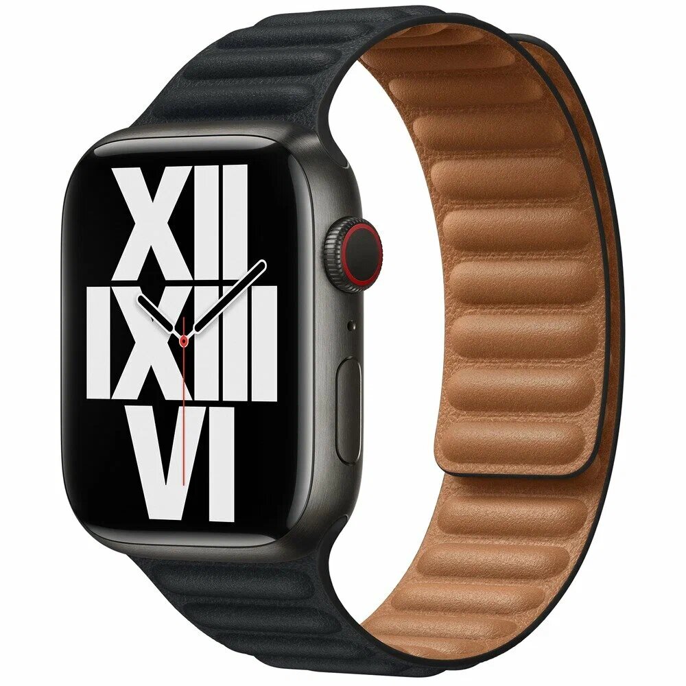 Ремешок Apple Watch Midnight Leather Link 42-44-45-49 mm M/L (кожа)