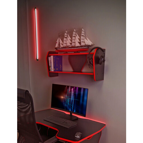 Полка настенная для компьютерного стола LAKSI черныйкрасный 2649₽