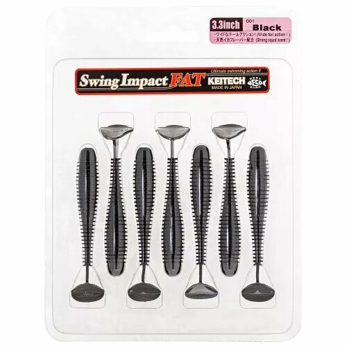 Силиконовая приманка Keitech Swing Impact Fat 3.3 #001 8,4см. 7шт.