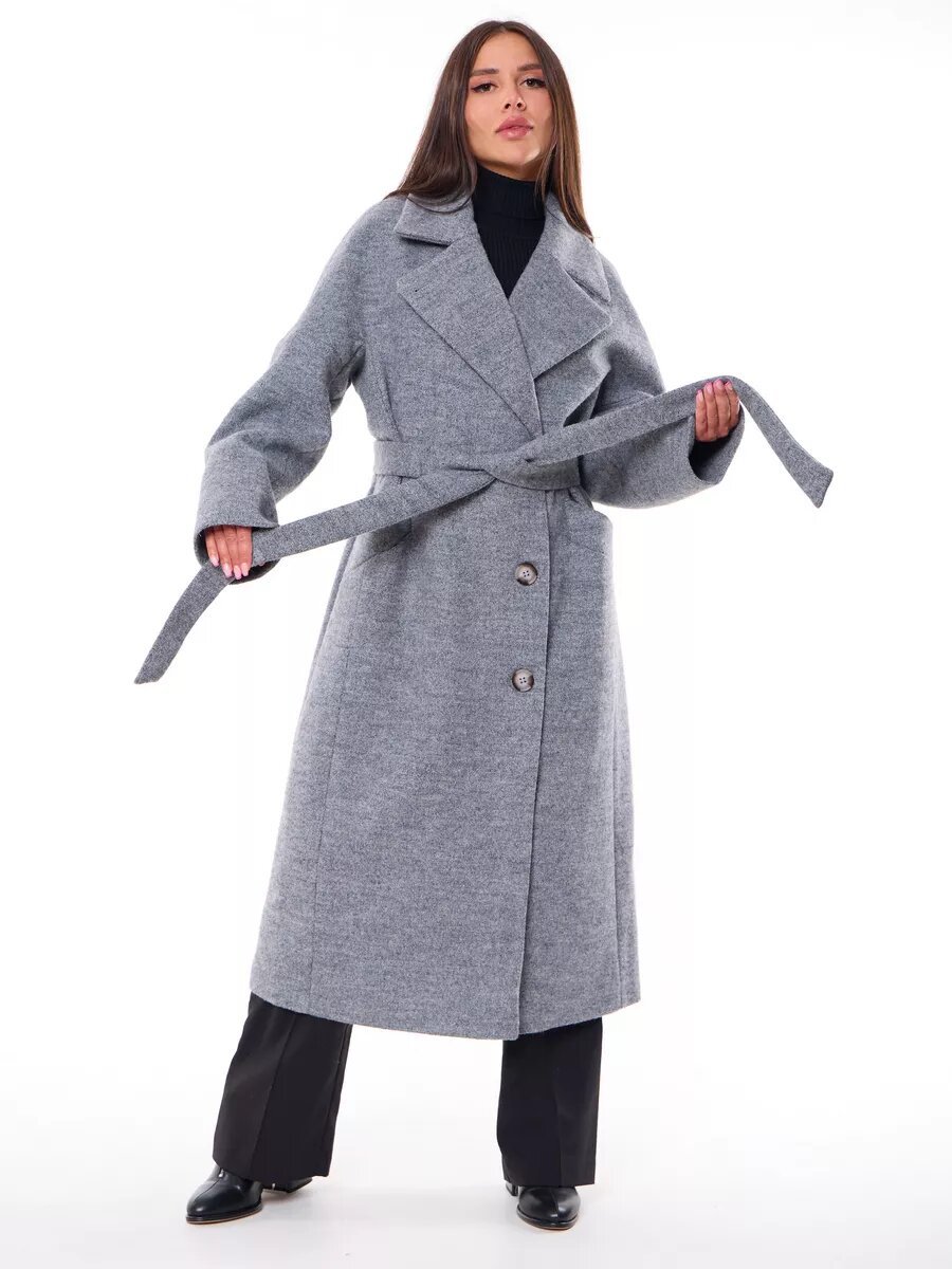 Пальто PRS-STYLE 2025-2026, размер 60, серый