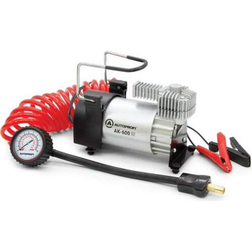 фото Воздушный компрессор autoprofi 60 л./мин, 12v/23a, 280w, шланг 3 м, шнур питания 3 м, питание от акб, клапан для регулир. давления, набор из 4-х переходников для надувн. изделий, сумка ak-600