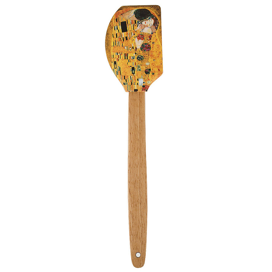 Лопатка кулинарная силиконовая Nouvelle Klimt, с деревянной ручкой, 29,5x6,5 см