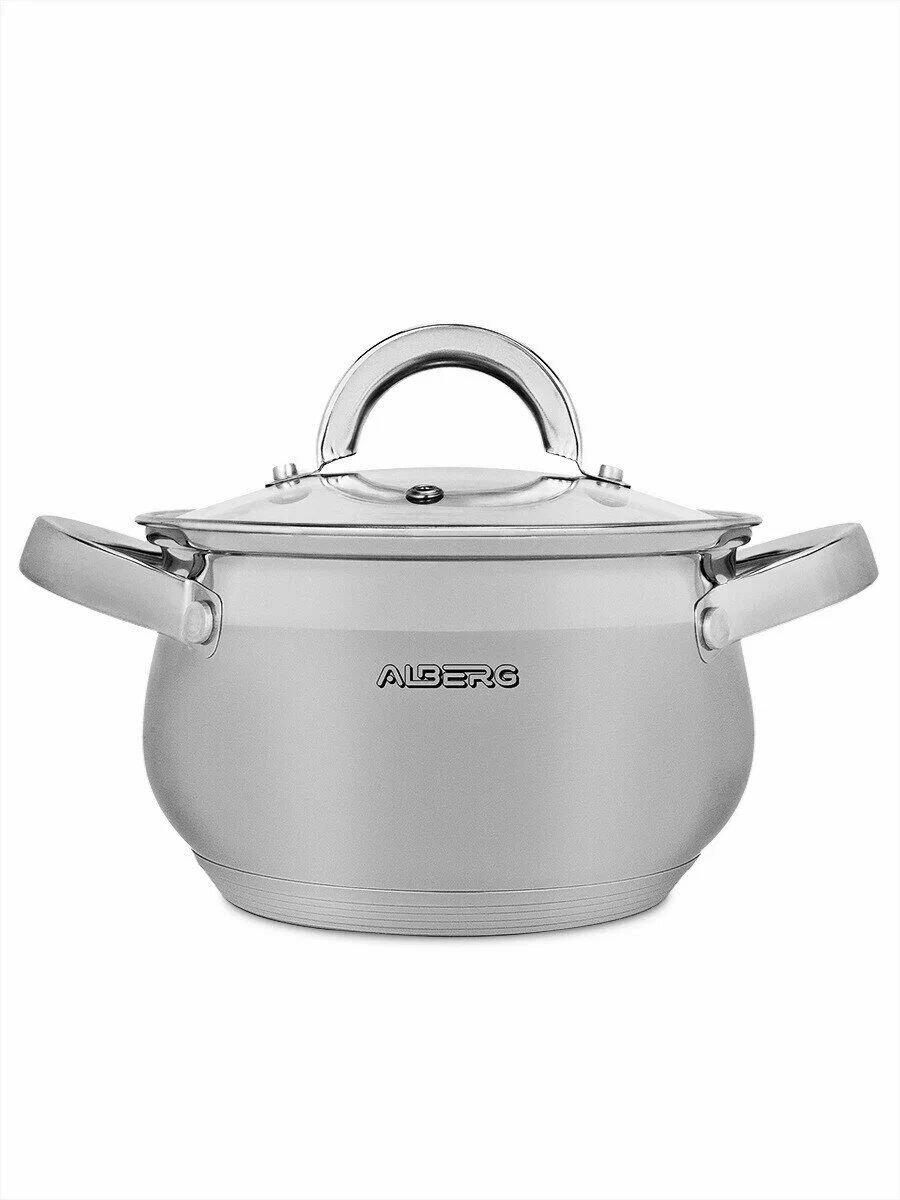 Кастрюля ALBERG AL-2105, серебристый