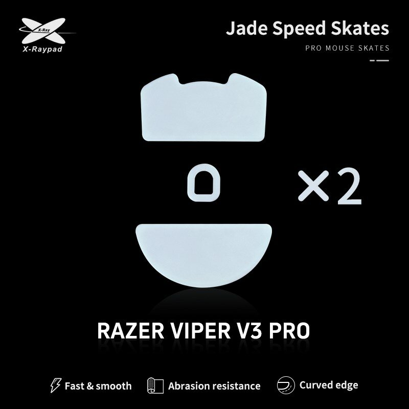 Ножки для мыши (глайды) X-raypad Jade Speed для Razer Viper V3 Pro, комплект из 2-х наборов