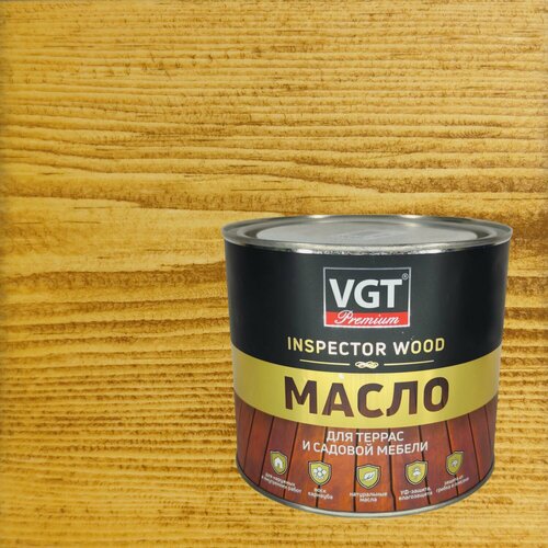 Изображение товара Масло для террас и садовой мебели VGT Premium Inspector Wood (1,8л) тиковое дерево