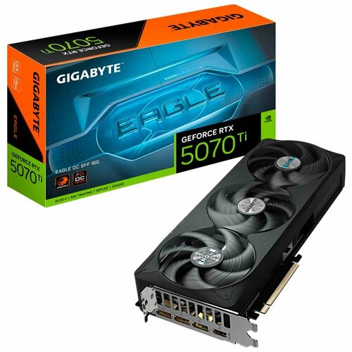 Видеокарта Gigabyte GeForce RTX 5070 Ti EAGLE OC 16Gb GV-N507TEAGLE OC-16GD 148049₽