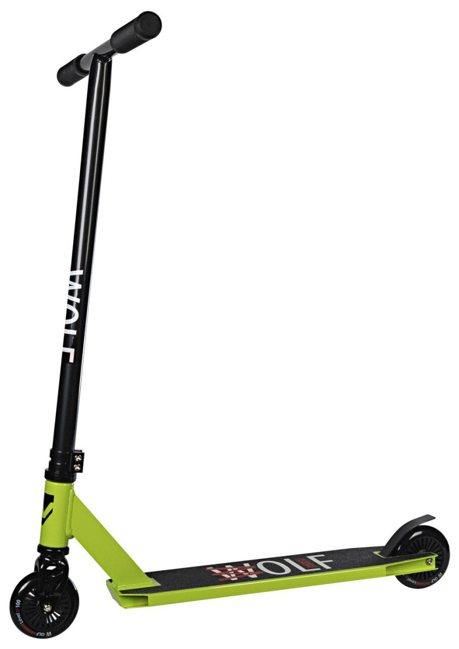 Самокат Novatrack Wolf 10 100P (2024) Зелено-черный