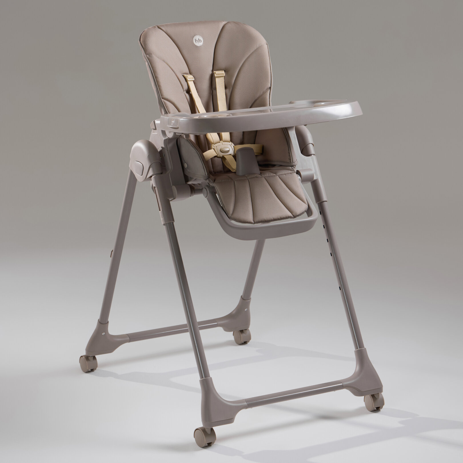 Стульчик для кормления Happy Baby WILLIAM PRO, до 20 кг, 4 поворотных колеса, темно-серый
