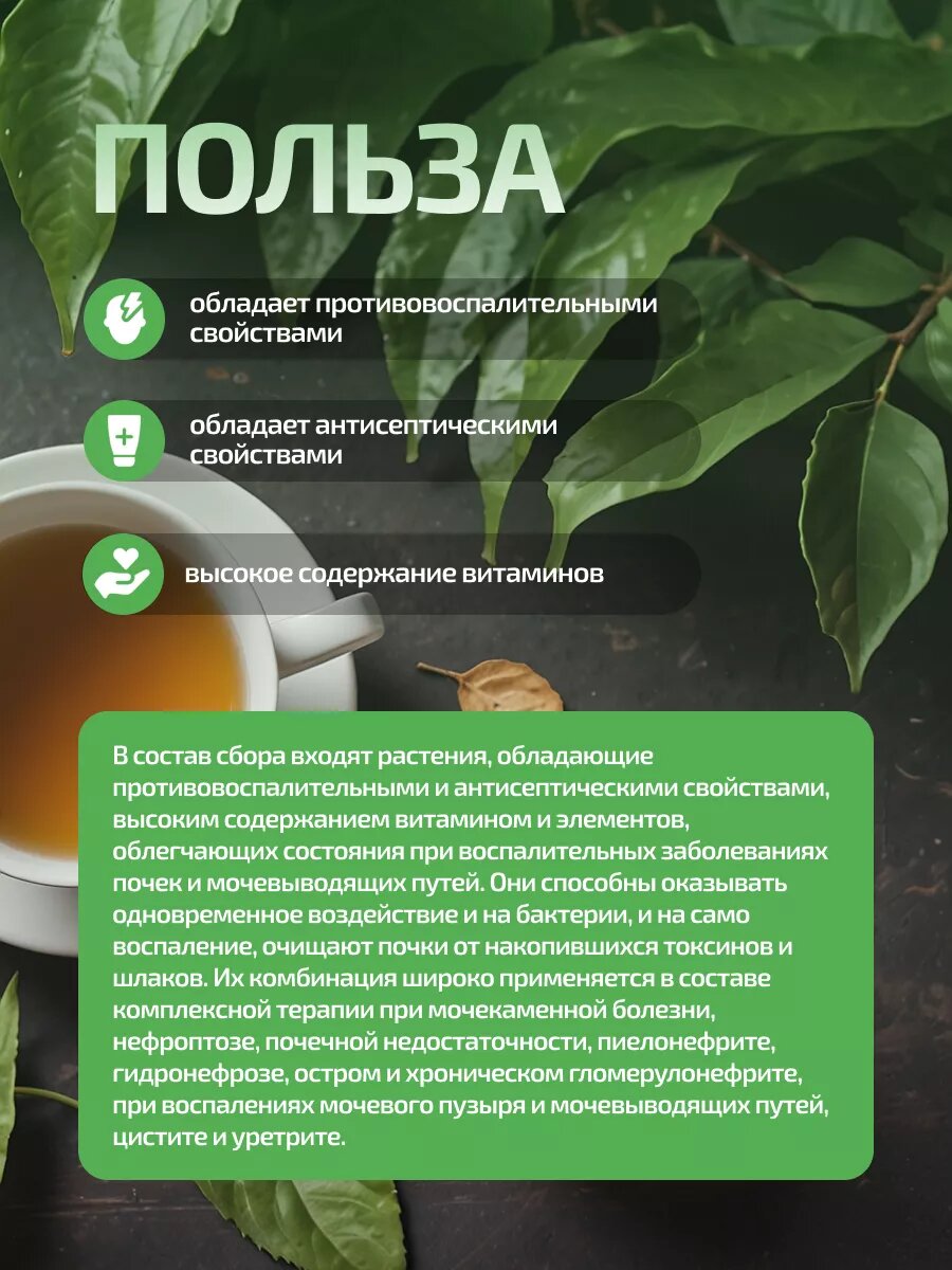 Препараты От Инфекций Мочевыводящих Путей Травяной фитосбор " Здоровые почки " , 50 грамм, 1 упаковка , фитоморе