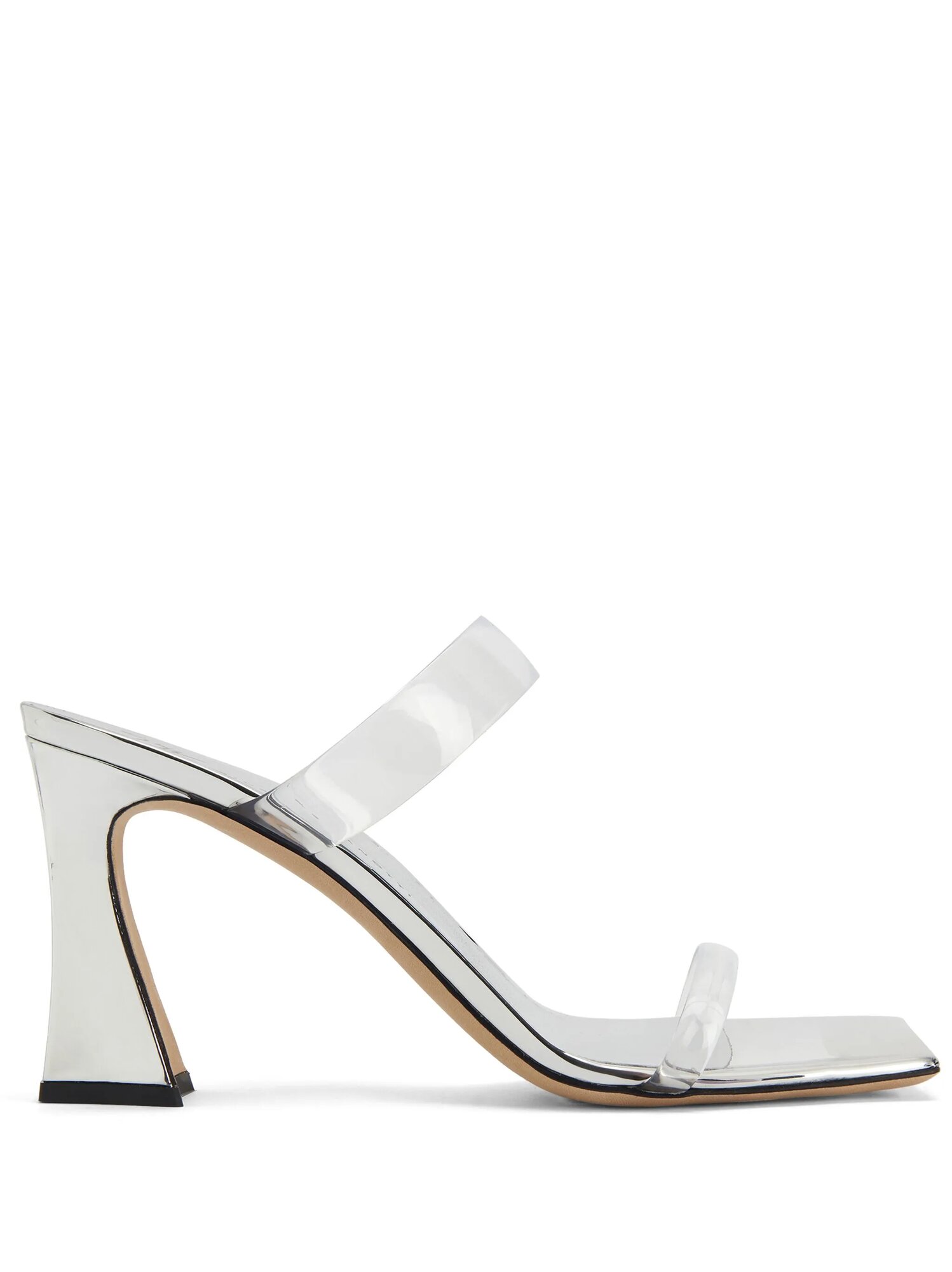 Мюли Giuseppe Zanotti Flamina PLexi, размер 39 EU, серебристый
