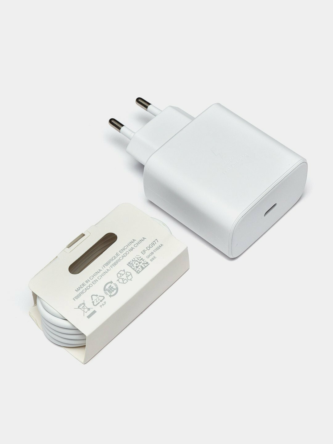 Fast charger aдаптер для Samsung 45 WT, быстрая зарядка, + с кабелем Type-C 8A — фото 1