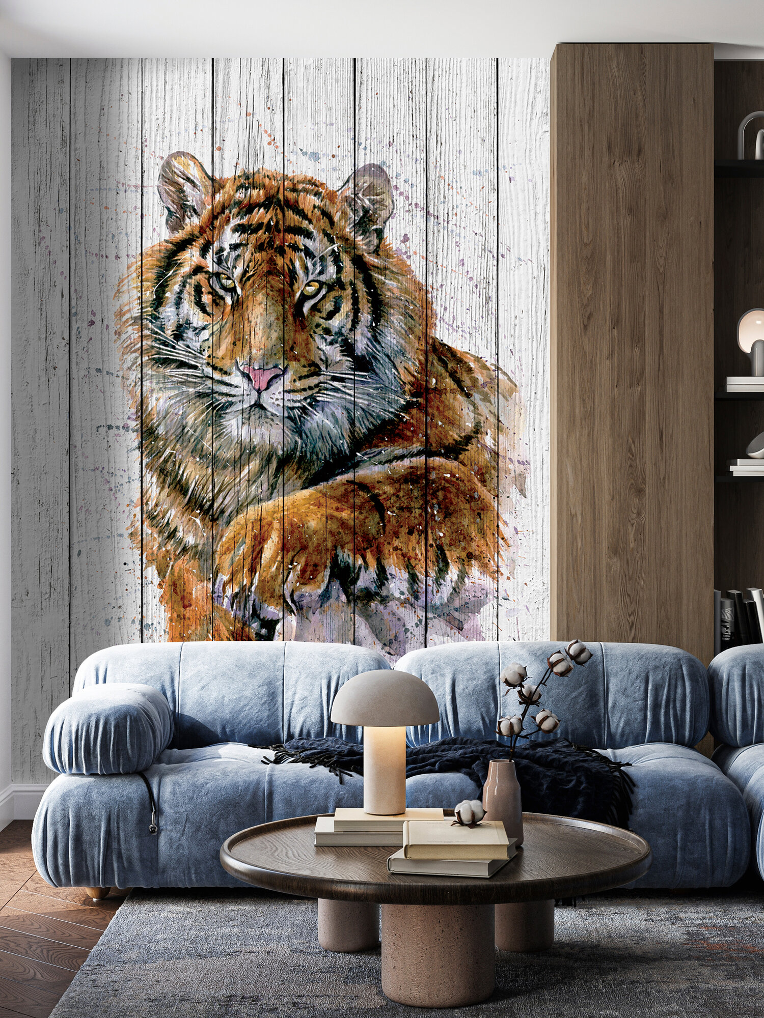 Фотообои Postermarket "Тигр" флизелиновая основа, виниловое покрытие, 200х270 см