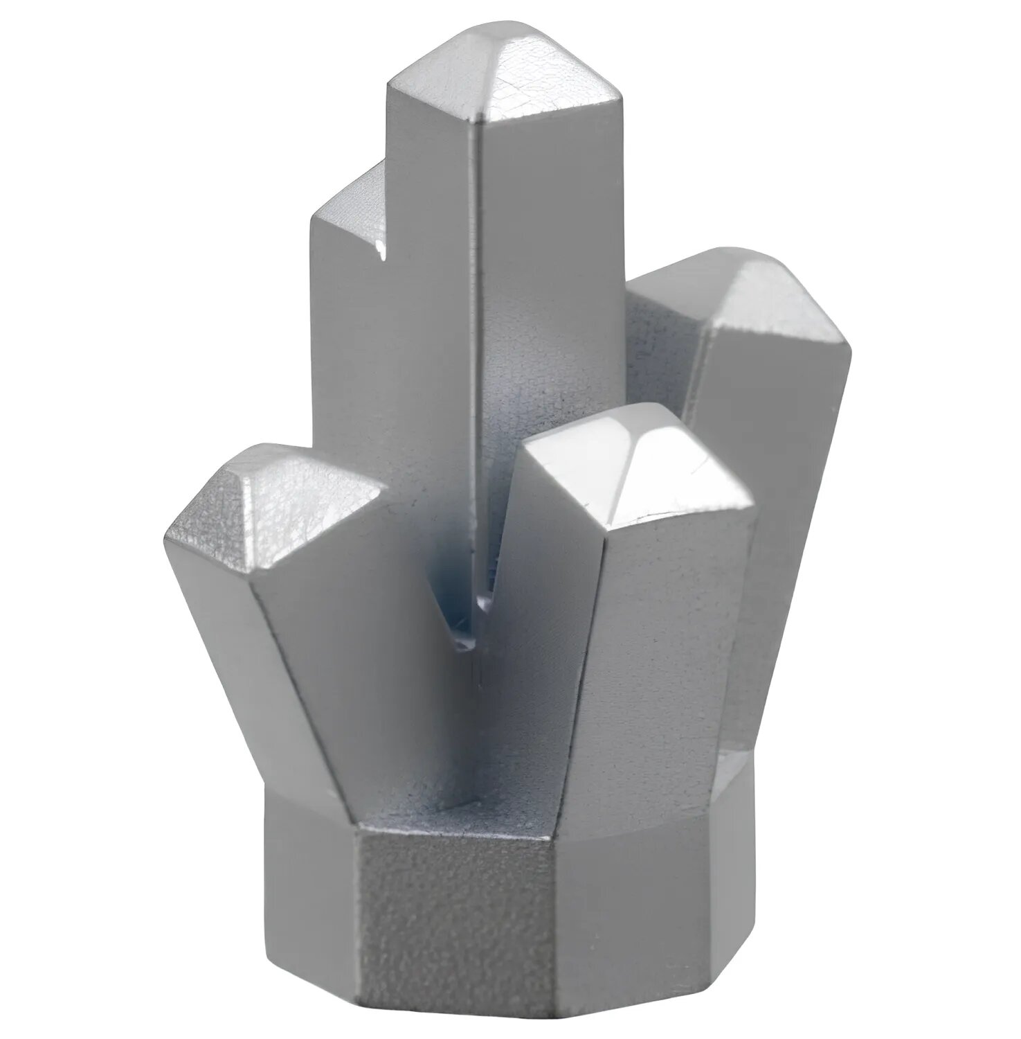 Деталь Lego Rock 1 x 1 Crystal 5 Point 52 (15584, 15585, 28623, 29377, 30385, 61748, 61749, 70770, 71968) U Metallic Silver