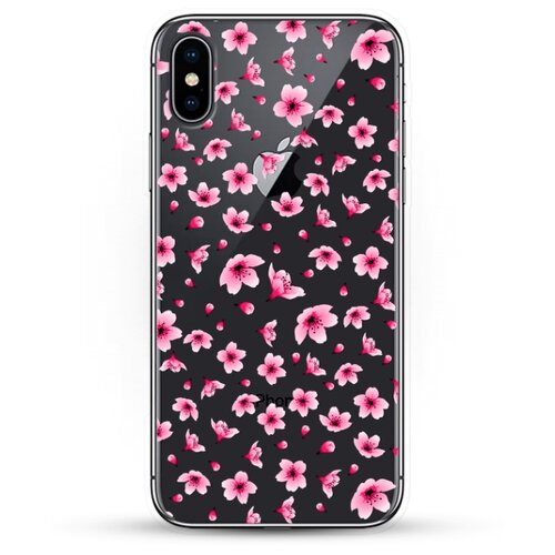 фото Силиконовый чехол цветы розовые на apple iphone xs andy & paul