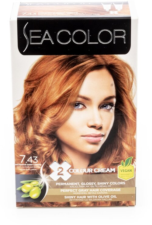 SEA COLOR № 7.43 Насыщенная медь Краска для волос