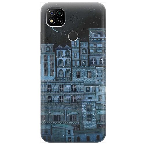 фото Re:pa чехол - накладка artcolor для xiaomi redmi 9c с принтом "ночь над городом"