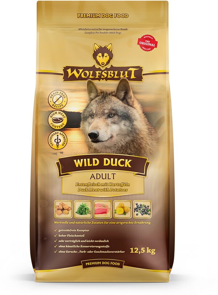Wolfsblut Wild Duck Adult (Дикая утка для взрослых собак) 12,5 кг