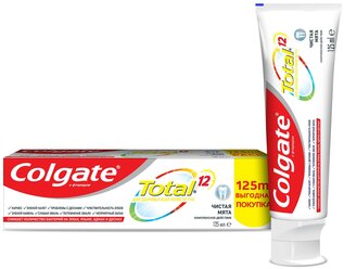 Зубная паста Colgate Total 12 Чистая Мята комплексная антибактериальная, 125 мл