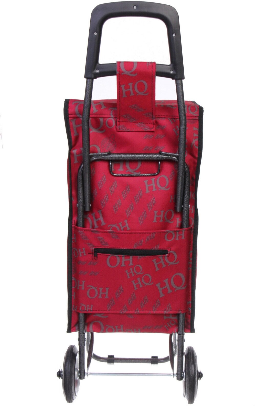 Тележка хозяйственная с сумкой (93*33*26см, колеса 14 см, грузоподъемность до 25 кг) бордова SYD-007 - фотография № 4