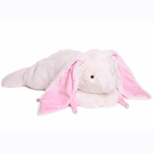Мягкая игрушка Lapkin Кролик 30 см белый c розовым шарфом