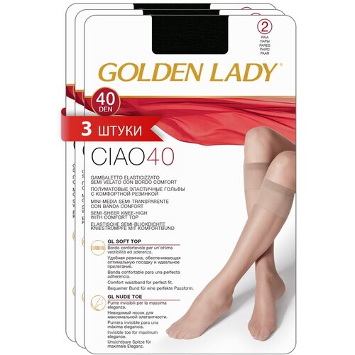 Гольфы Golden Lady, 40 den, 6 пар, размер 0 (one size) , черный