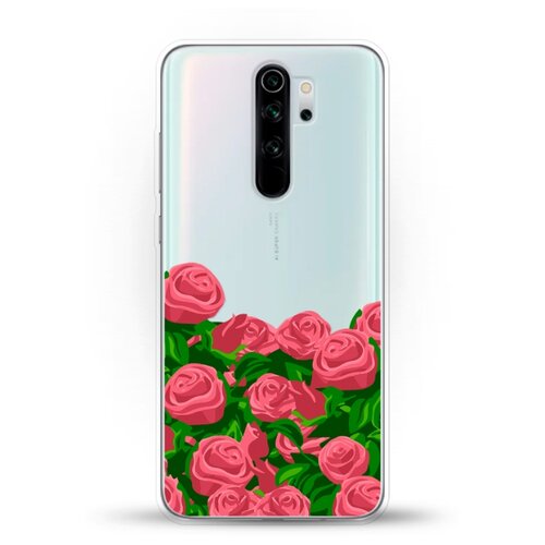фото Силиконовый чехол розы на xiaomi redmi note 8 pro andy & paul