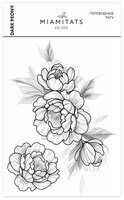 Miami tattoos Набор переводных тату Dark Peony черный