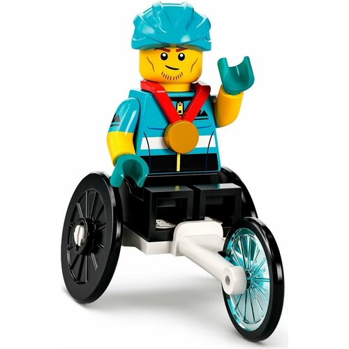 фото Минифигурка лего 71032-12 : серия collectable minifigures lego 22 series ; wheelchair racer (гонщик в коляске)