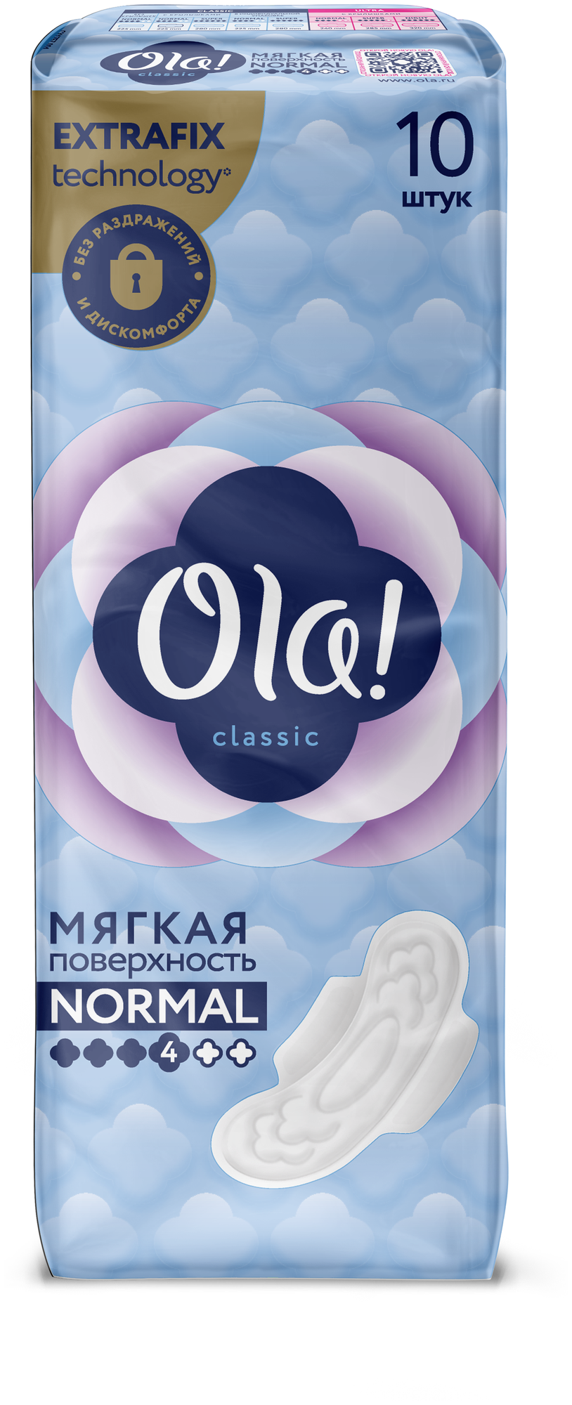 Ola! прокладки Classic Wings Normal Мягкая поверхность 4 капли