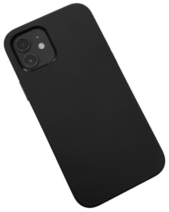 Кожаный чехол K-DOO для Apple iPhone 12 mini (экокожа) черный