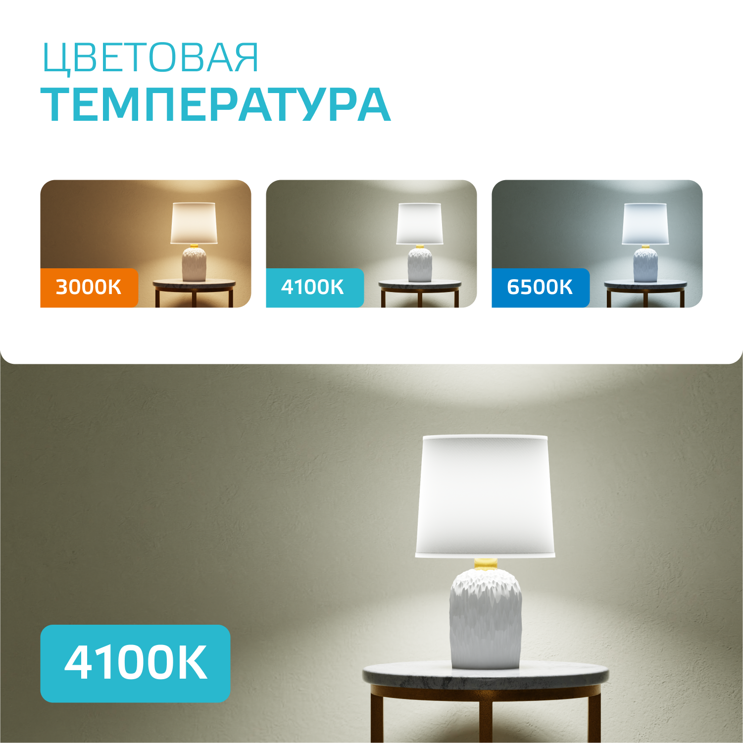 Лампочка светодиодная E14 Свеча 8W нейтр белый свет 4100K упаковка 10 шт. Gauss Elementary
