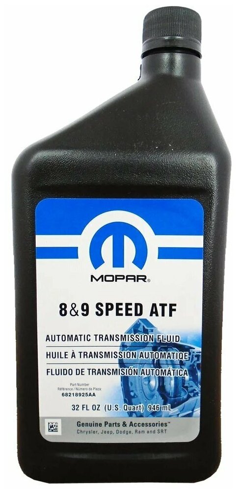 Жидкость трансмиссионная минеральная Mopar 8&9 SPEED ATF (946 мл)