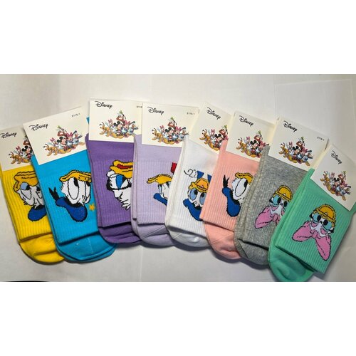 фото Носки без бренда, 8 пар, размер 36-41, мультиколор