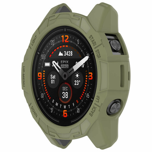 Защитный чехол для Garmin Fenix 7 (Pro), Epix Pro, 47 мм, зеленый