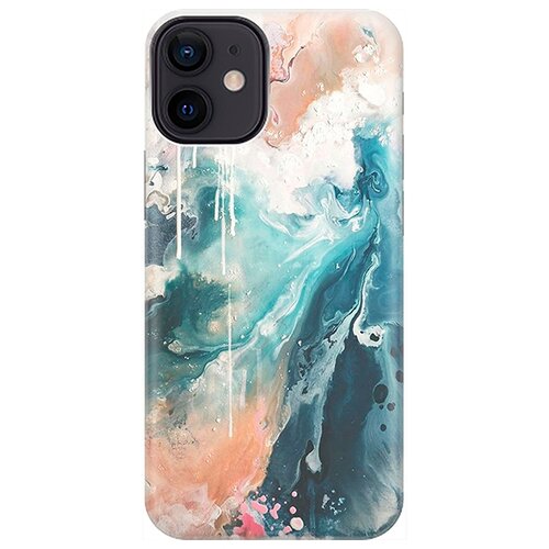 фото Re:pa чехол - накладка artcolor для apple iphone 12 mini с принтом "брызги красок"