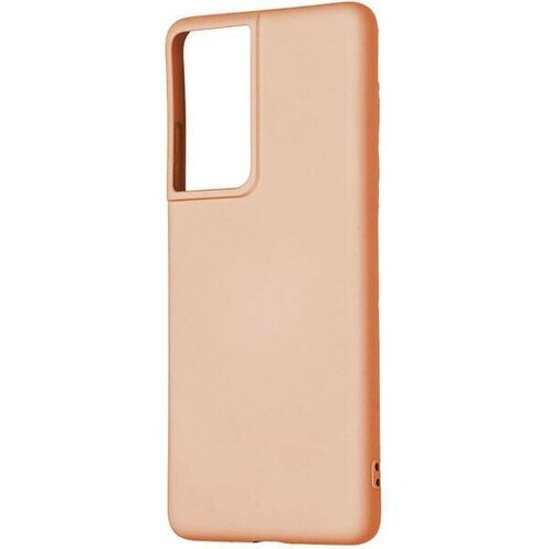 PERO Чехол-накладка Liquid Silicone Case для Samsung Galaxy S21 Ultra SM-G998 светло-розовый (Бежевый)