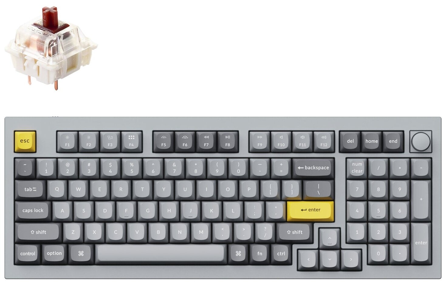 Клавиатура Keychron Q5 RGB Grey-Brown Switch Q5-N3-RU