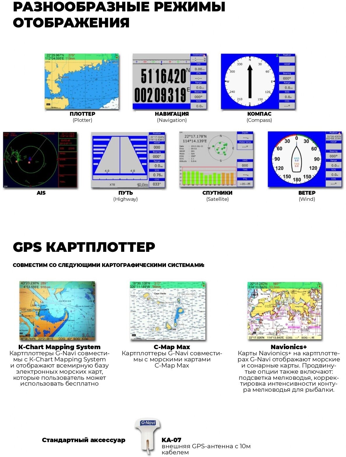 G-navi GPS Плоттер KP-1299