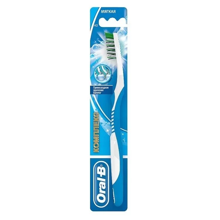 Зубная щетка Oral-B Комплекс Глубокая чистка, средняя, зеленый - фото №11