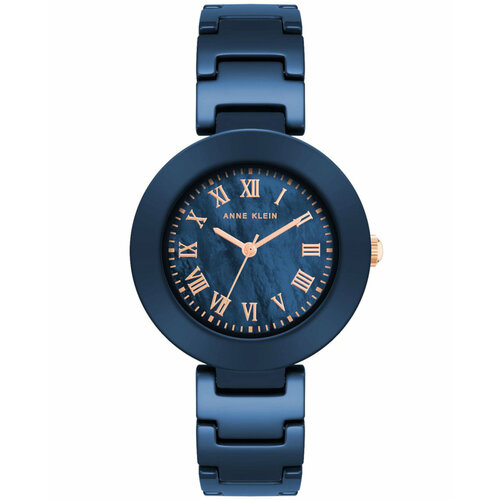 Наручные часы ANNE KLEIN Ceramica Часы Anne Klein 4036NMNV с гарантией, золотой, синий