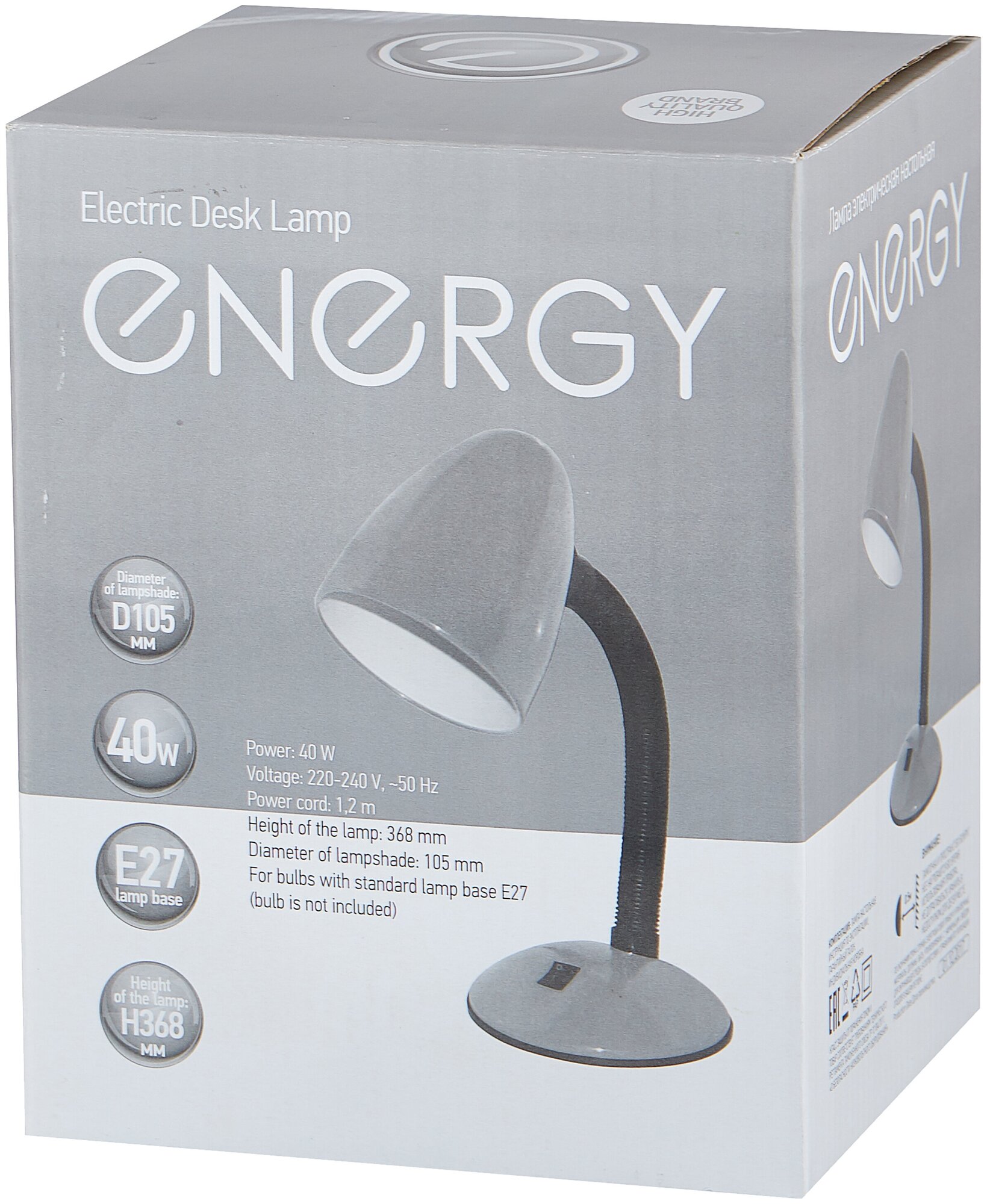 Лампа офисная Energy EN-DL07-1 зеленая, E27, 40 Вт, зеленый - фотография № 4