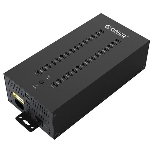 USB-концентратор ORICO IH30P-U2, разъемов: 30, 100 см, черный