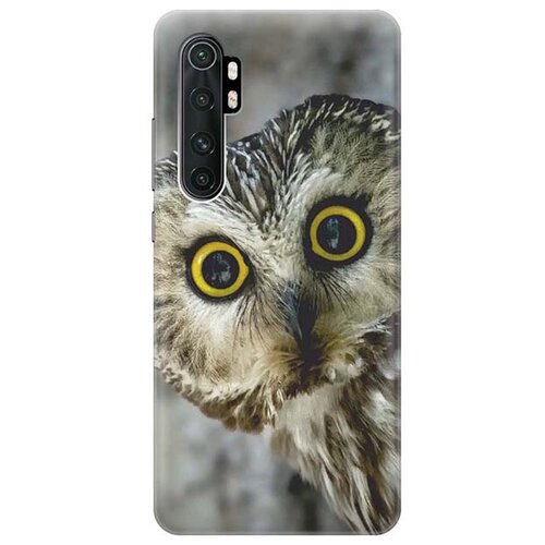 фото Чехол - накладка artcolor для xiaomi mi note 10 lite с принтом "удивленная сова" re:pa