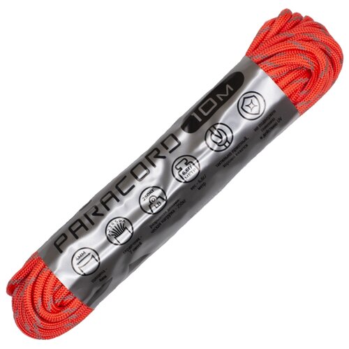 Паракорд 550 CORD nylon 10м RUS световозвращающий (neon orange)