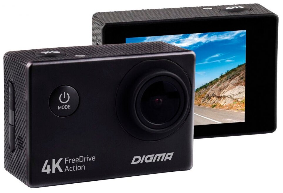 Видеорегистратор DIGMA FreeDrive Action 4K, черный - фотография № 7