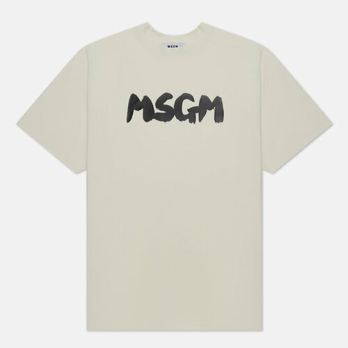 Футболка MSGM, хлопок, размер L, бежевый