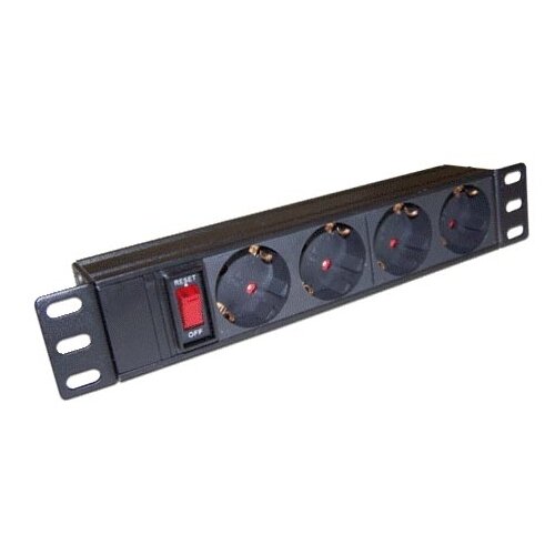 Блок розеток LANMASTER TWT-PDU10-10A4P 4шт, 1U, 10