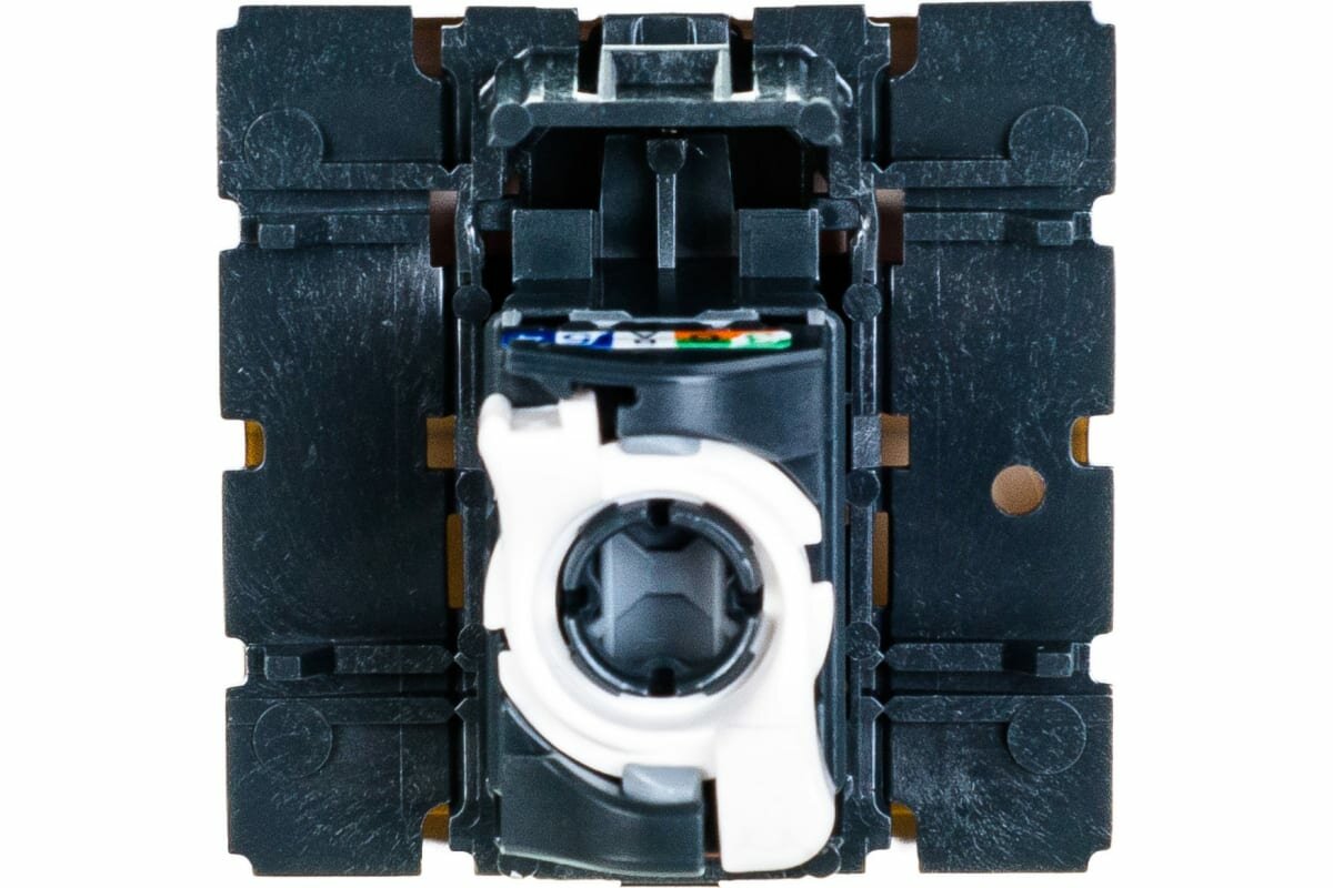 Mosaic 076554 Розетка компьютерная (RJ45, Cat.5E, UTP, под рамку, скрытая установка, 2 модуля, белая) Legrand - фото №4