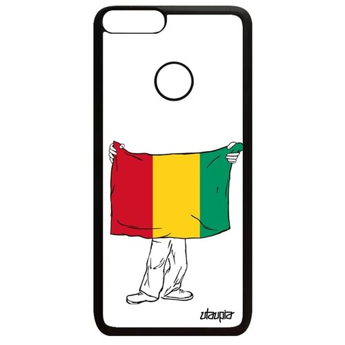 фото Чехол на телефон p smart 2018, "флаг гвинеи с руками" страна туризм utaupia