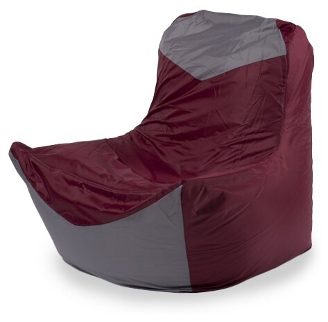 Кресло-мешок «Классическое», оксфорд, Бордовый и серый